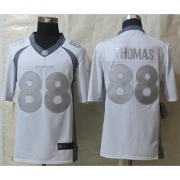 Denver Broncos #88 Demaryius Thomas White Men's Stitched NFL Limited Platinum Jersey