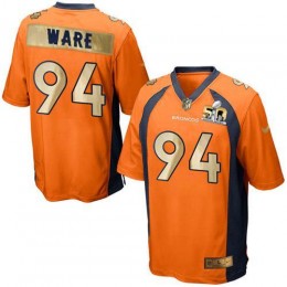 Denver Broncos #94 DeMarcus Ware Orange Team Color Men's Stitched NFL Game Super Bowl 50 Collection Jersey