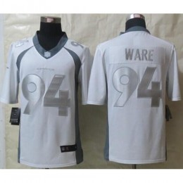 Denver Broncos #94 DeMarcus Ware White Men's Stitched NFL Limited Platinum Jersey
