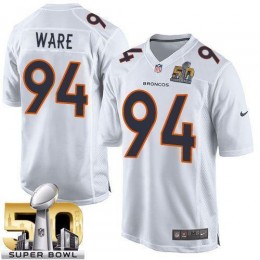 Denver Broncos #94 DeMarcus Ware White Super Bowl 50 Men's Stitched NFL Game Event Jersey
