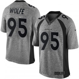 Denver Broncos #95 Derek Wolfe Gray Men's Stitched NFL Limited Gridiron Gray Jersey