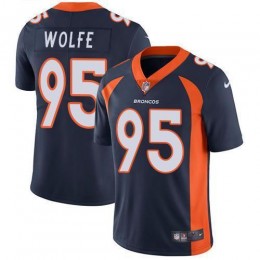 Denver Broncos #95 Derek Wolfe Navy Blue Alternate Men's Stitched NFL Vapor Untouchable Limited Jersey