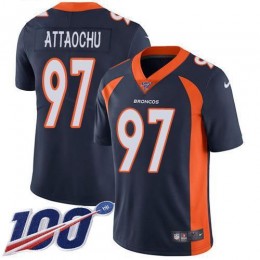 Denver Broncos #97 Jeremiah Attaochu Navy Blue Alternate Men's Stitched NFL 100th Season Vapor Untouchable Limited Jersey