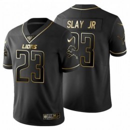 Detroit Detroit Lions #23 Darius Slay Jr Men's Black Golden Limited NFL 100 Jersey