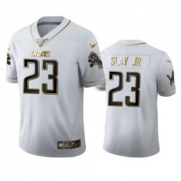 Detroit Detroit Lions #23 Darius Slay Jr Men's White Golden Edition Vapor Limited NFL 100 Jersey