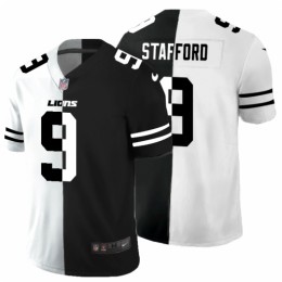 Detroit Detroit Lions #9 Matthew Stafford Men's Black V White Peace Split Vapor Untouchable Limited NFL Jersey