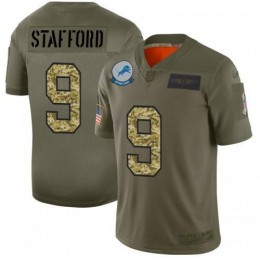 Detroit Detroit Lions #9 Matthew Stafford Men's 2019 Olive Camo Salute To Service Limited NFL Jersey