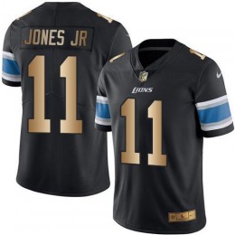 Detroit Lions #11 Marvin Jones Jr Black Men's Stitched NFL Limited Gold Rush Jersey