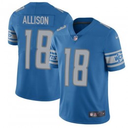Detroit Lions #18 Geronimo Allison Blue Team Color Men's Stitched NFL Vapor Untouchable Limited Jersey