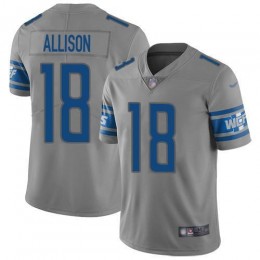 Detroit Lions #18 Geronimo Allison Gray Men's Stitched NFL Limited Inverted Legend Jersey