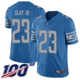Detroit Lions #23 Darius Slay Jr Blue Team Color Men's Stitched NFL 100th Season Vapor Limited Jersey