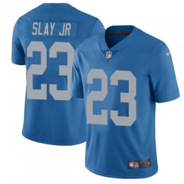 Detroit Lions #23 Darius Slay Jr Blue Throwback Men's Stitched NFL Vapor Untouchable Limited Jersey