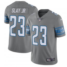 Detroit Lions #23 Darius Slay Jr Gray Men's Stitched NFL Limited Rush Jersey