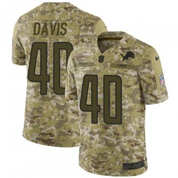 Detroit Lions #40 Jarrad Davis Camo Men's Stitched NFL Limited 2018 Salute To Service Jersey