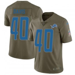 Detroit Lions #40 Jarrad Davis Olive Men's Stitched NFL Limited 2017 Salute to Service Jersey