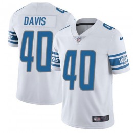 Detroit Lions #40 Jarrad Davis White Men's Stitched NFL Vapor Untouchable Limited Jersey