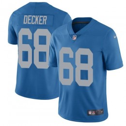 Detroit Lions #68 Taylor Decker Blue Throwback Men's Stitched NFL Vapor Untouchable Limited Jersey