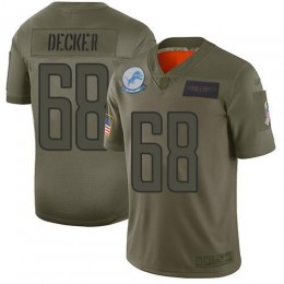 Detroit Lions #68 Taylor Decker Camo Men's Stitched NFL Limited 2019 Salute To Service Jersey