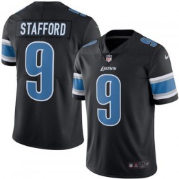 Detroit Lions #9 Matthew Stafford Black Men's Stitched NFL Limited Rush Jersey
