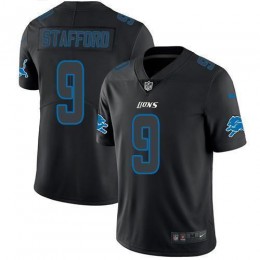 Detroit Lions #9 Matthew Stafford Black Men's Stitched NFL Limited Rush Impact Jersey
