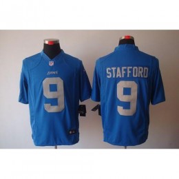 Detroit Lions #9 Matthew Stafford Blue Alternate Throwback Men's Stitched NFL Limited Jersey