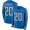 Lions #20 Barry Sanders Blue Team Color Men's Stitched NFL Limited Therma Long Sleeve Jersey