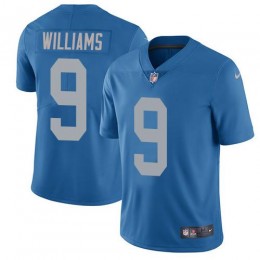 Lions #9 Jameson Williams Blue Throwback Men's Stitched NFL Vapor Untouchable Limited Jersey