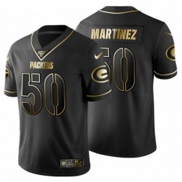 Green Bay Green Bay Packers #50 Blake Martinez Men's Black Golden Limited NFL 100 Jersey