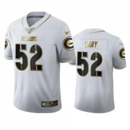 Green Bay Green Bay Packers #52 Rashan Gary Men's White Golden Edition Vapor Limited NFL 100 Jersey