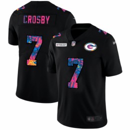 Green Bay Green Bay Packers #7 Mason Crosby Men's Multi-Color Black 2020 NFL Crucial Catch Vapor Untouchable Limited Jersey