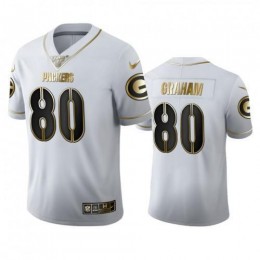 Green Bay Green Bay Packers #80 Jimmy Graham Men's White Golden Edition Vapor Limited NFL 100 Jersey