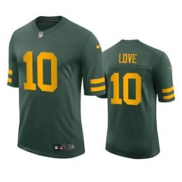 Green Bay Packers #10 Jordan Love Men's Alternate Vapor Limited Player NFL Jersey – Green