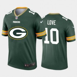Green Bay Packers #10 Jordan Love Green Men's Big Team Logo Vapor Limited NFL Jersey