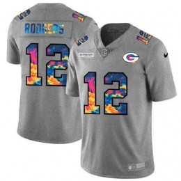 Green Bay Packers #12 Aaron Rodgers Men's Multi-Color 2020 NFL Crucial Catch NFL Jersey Greyheather