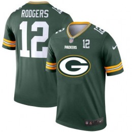 Green Bay Packers #12 Aaron Rodgers Green Men's Big Team Logo Player Vapor Limited NFL Jersey