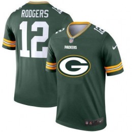 Green Bay Packers #12 Aaron Rodgers Green Men's Big Team Logo Vapor Limited NFL Jersey