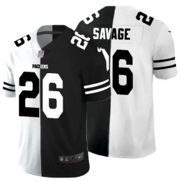 Green Bay Packers #26 Darnell Savage Jr. Men's Black V White Peace Split Vapor Untouchable Limited NFL Jersey