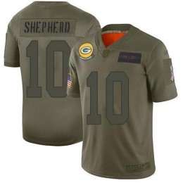 Green Bay Packers #10 Darrius Shepherd Camo Men's Stitched NFL Limited 2019 Salute To Service Jersey