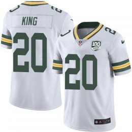 Green Bay Packers #20 Kevin King White Men's 100th Season Stitched NFL Vapor Untouchable Limited Jersey