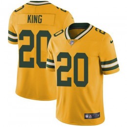 Green Bay Packers #20 Kevin King Yellow Men's Stitched NFL Limited Rush Jersey