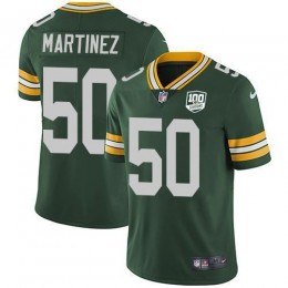 Green Bay Packers #50 Blake Martinez Green Team Color Men's 100th Season Stitched NFL Vapor Untouchable Limited Jersey