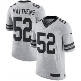Green Bay Packers #52 Clay Matthews Gray Men's Stitched NFL Limited Gridiron Gray II Jersey