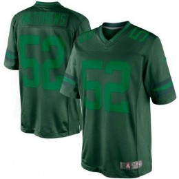 Green Bay Packers #52 Clay Matthews Green Men's Stitched NFL Drenched Limited Jersey