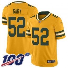 Green Bay Packers #52 Rashan Gary Gold Men's Stitched NFL Limited Inverted Legend 100th Season Jersey