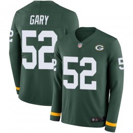 Green Bay Packers #52 Rashan Gary Green Team Color Men's Stitched NFL Limited Therma Long Sleeve Jersey