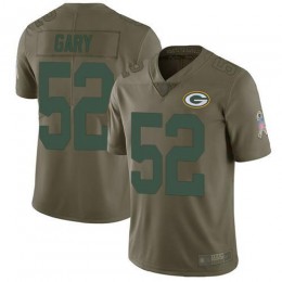 Green Bay Packers #52 Rashan Gary Olive Men's Stitched NFL Limited 2017 Salute To Service Jersey