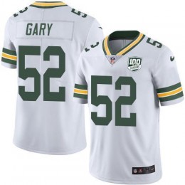 Green Bay Packers #52 Rashan Gary White Men's 100th Season Stitched NFL Vapor Untouchable Limited Jersey