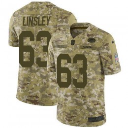 Green Bay Packers #63 Corey Linsley Camo Men's Stitched NFL Limited 2018 Salute To Service Jersey