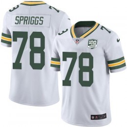 Green Bay Packers #78 Jason Spriggs White Men's 100th Season Stitched NFL Vapor Untouchable Limited Jersey