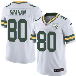 Green Bay Packers #80 Jimmy Graham White Men's 100th Season Stitched NFL Vapor Untouchable Limited Jersey